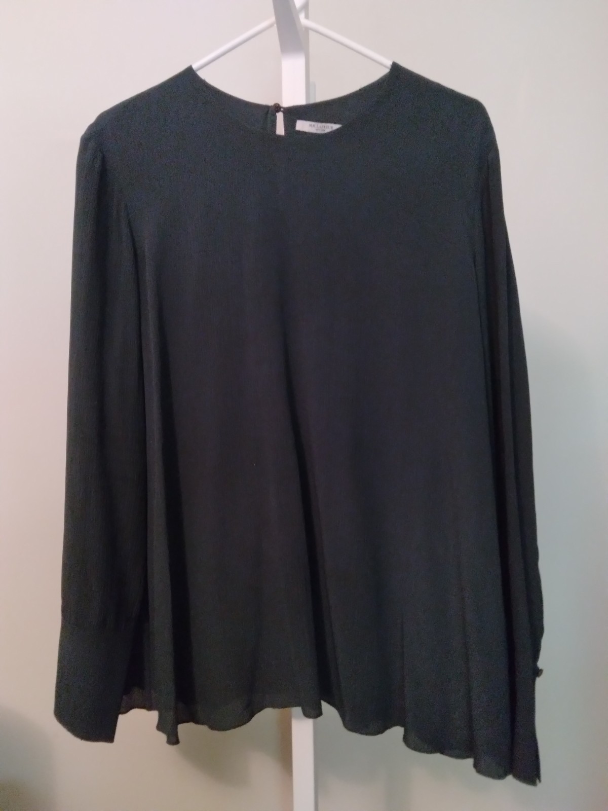MM. Lafleur Silk Blouse Dark Green Preppy Old Money Coquette