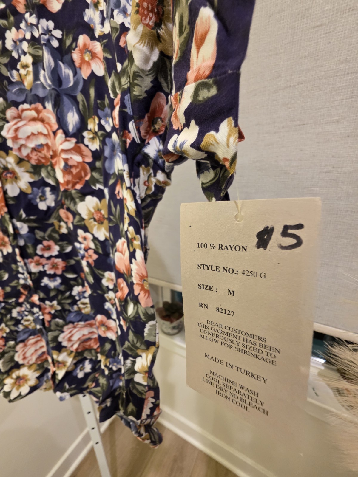 VTG Floral 90s Button Down Rayon Short Sleeve Blouse Deadstock NWT Cottage Camp