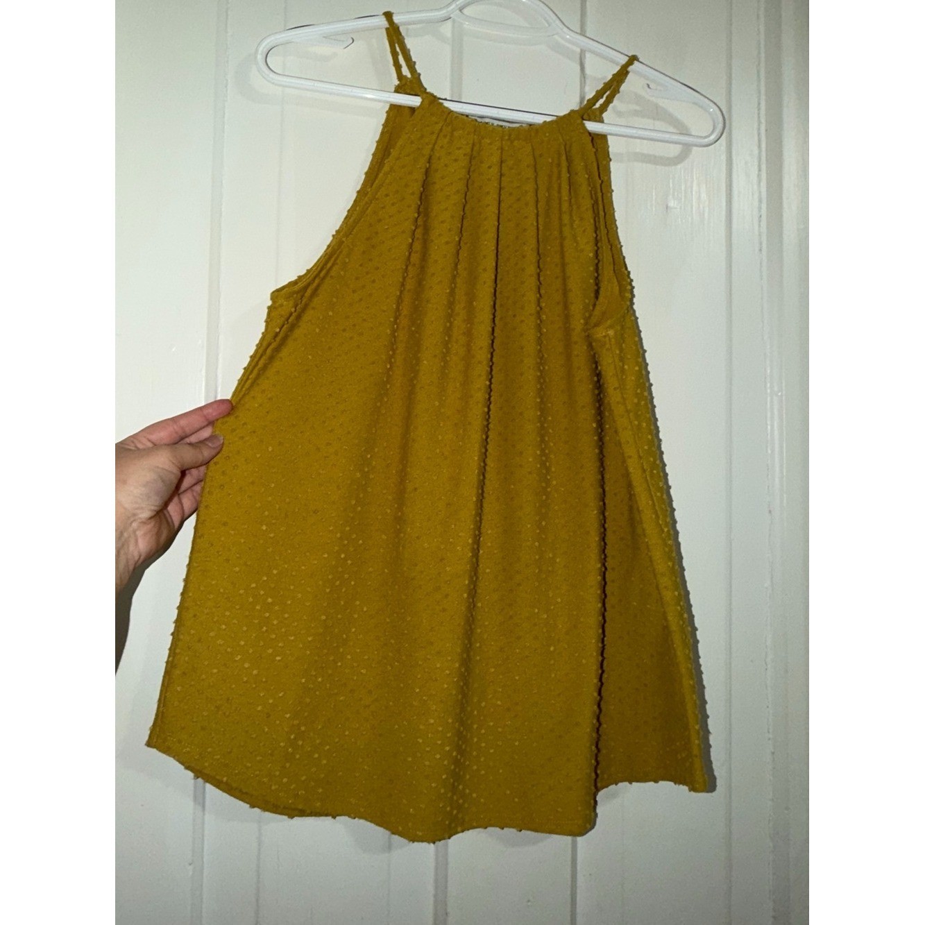 Women’s size medium tank top Mustard Yellow Spaghetti Strap Tank Top shirt