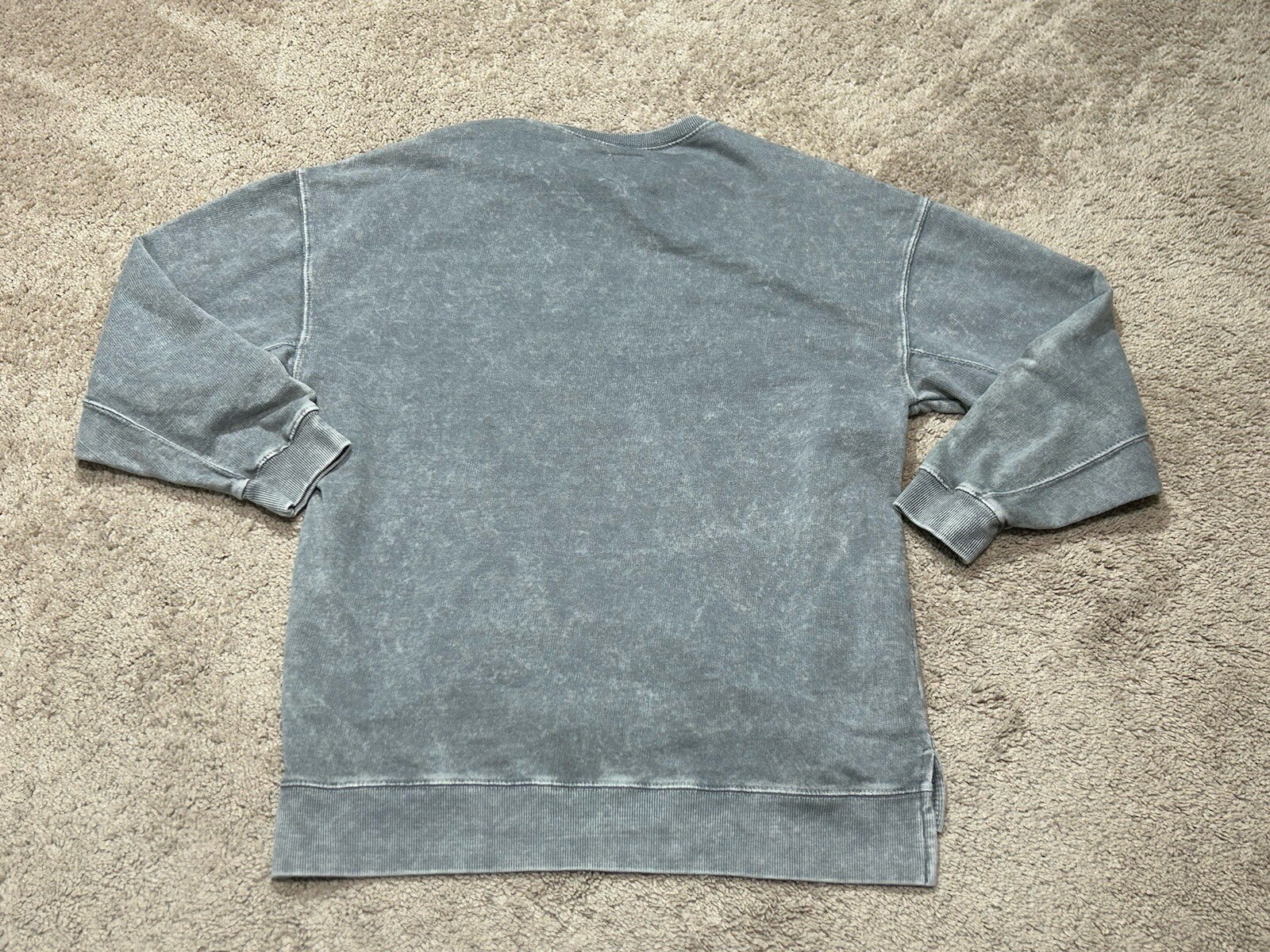 Like Love Womens Sweatshirt Size Small Gray Burnout Soft Classic Casual Comfort