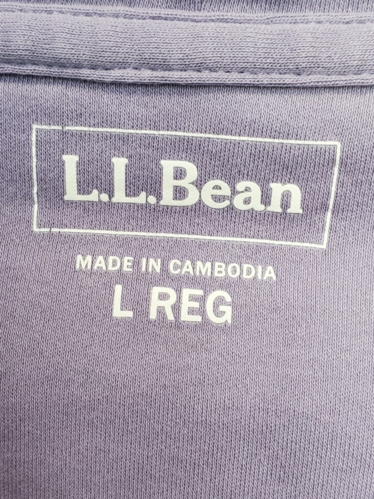 LL Bean Women’s Cotton Purple Shawl Collar Long Sleeve Shirt Size Large