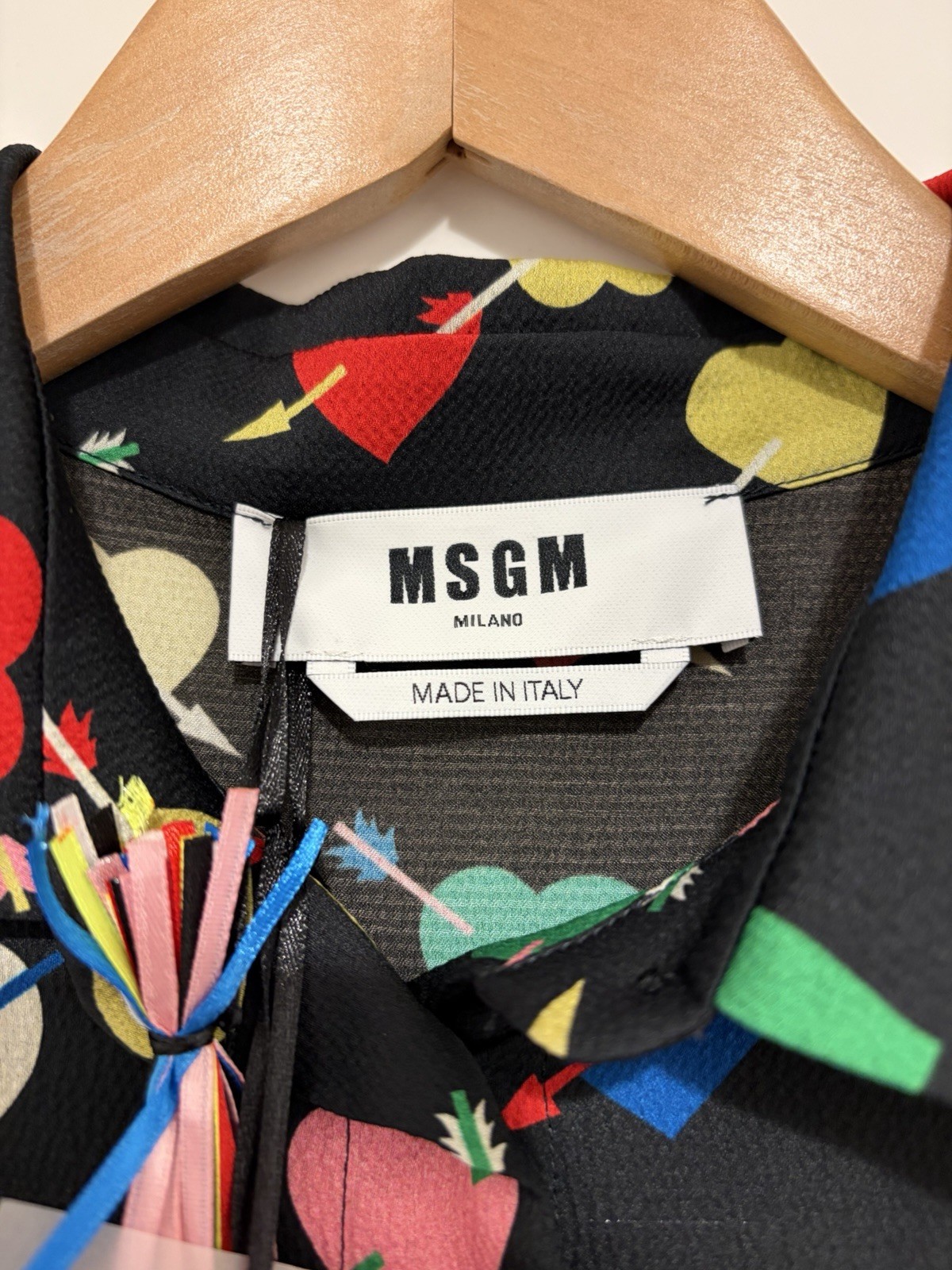 Brand New MSGM Heart Relaxed Fit Shirt (Size 38) RRP£325