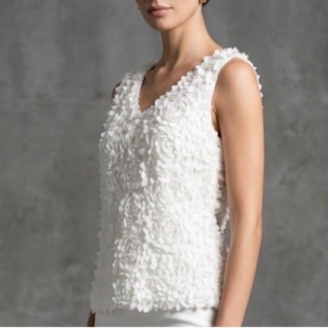 White Floral 3D Petal Applique – Balayage Milano