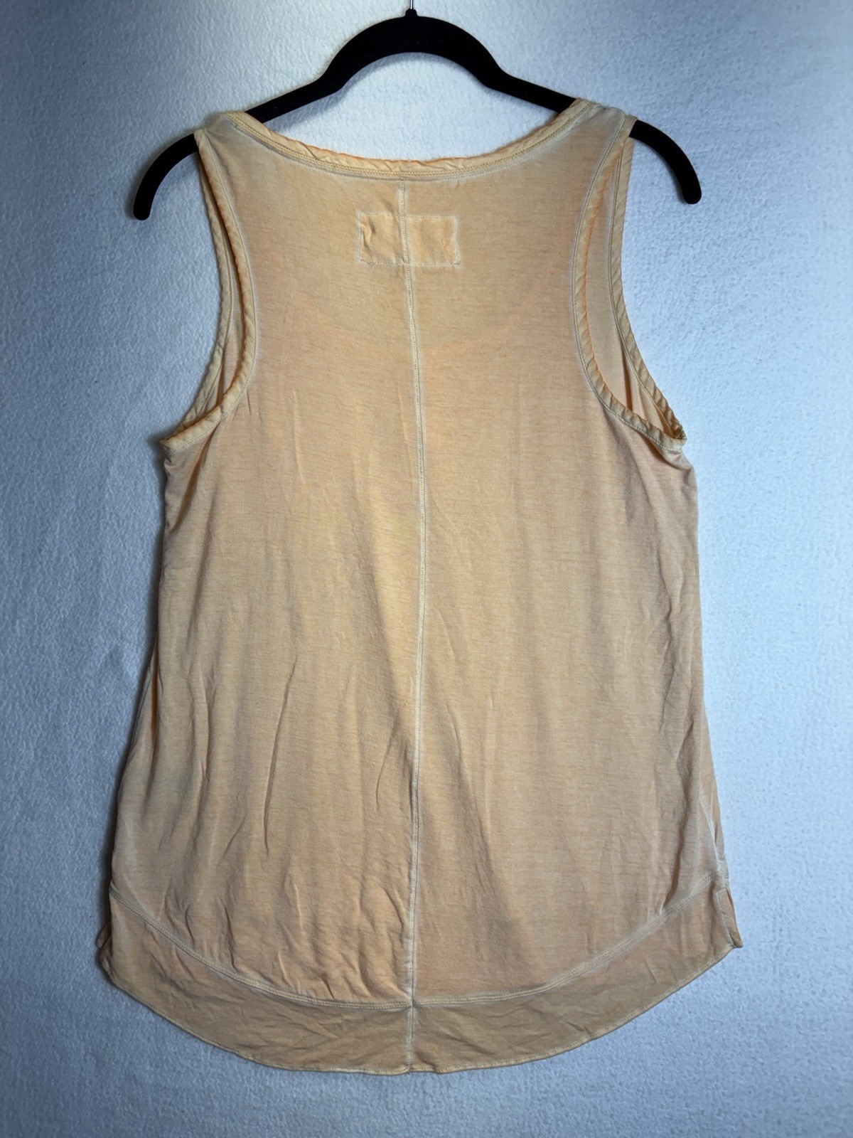 NEW Anthropologie Tank Top Pure + Good Distressed Style Sz S Pocket Peach Color