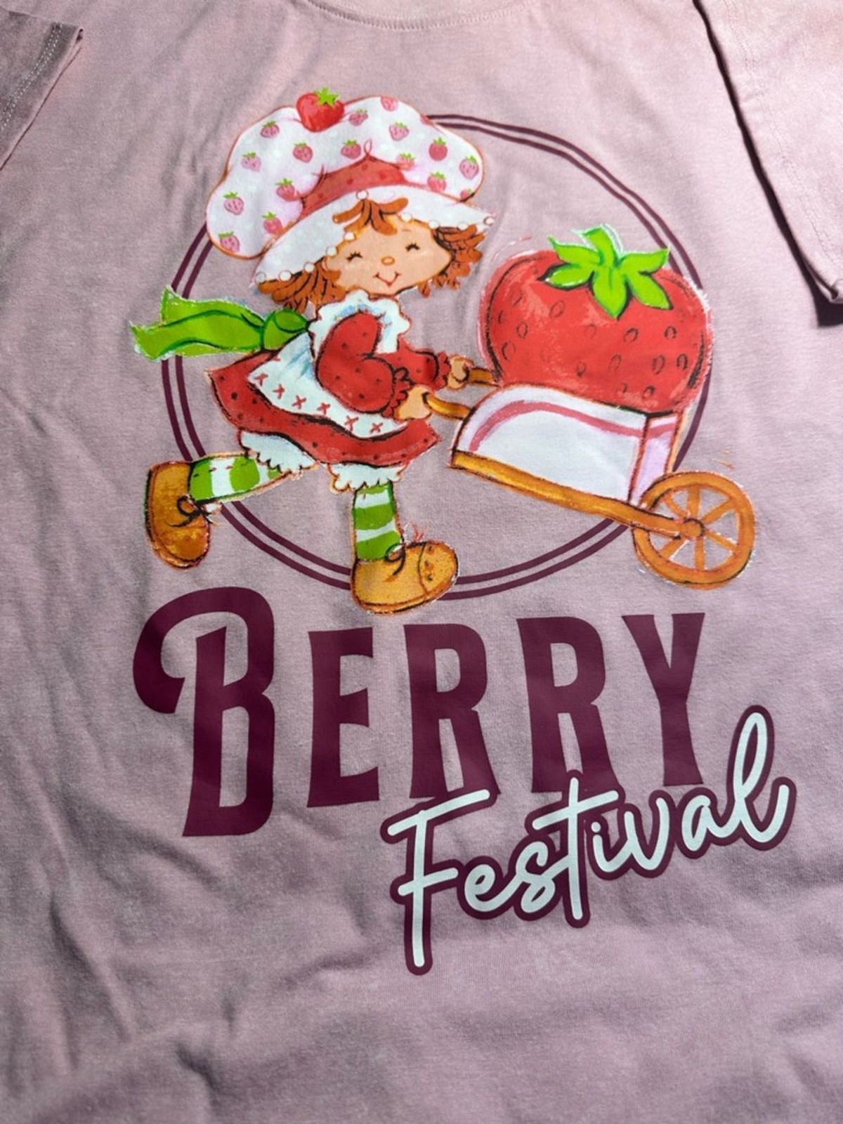 Women’s Strawberry Shortcake Pink ‘Berry Festival’ Graphic Tee Large