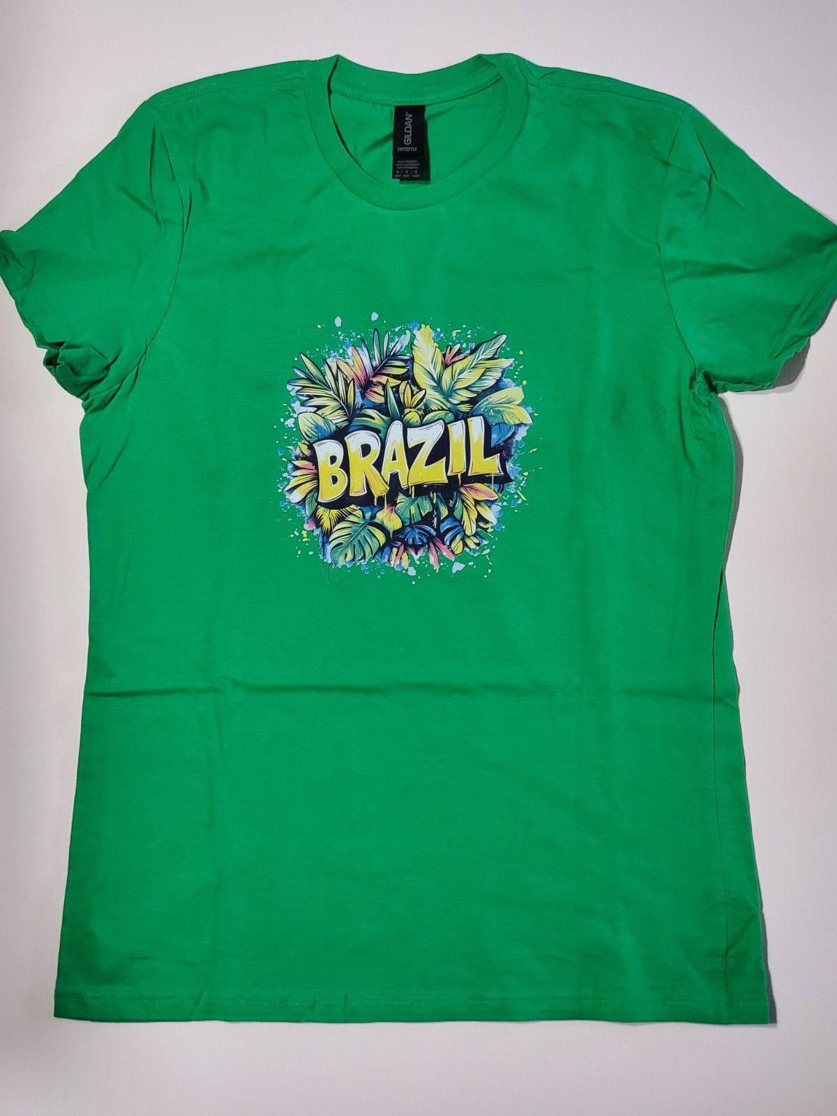 Brazil Logo Green fitted T-shirt For Women