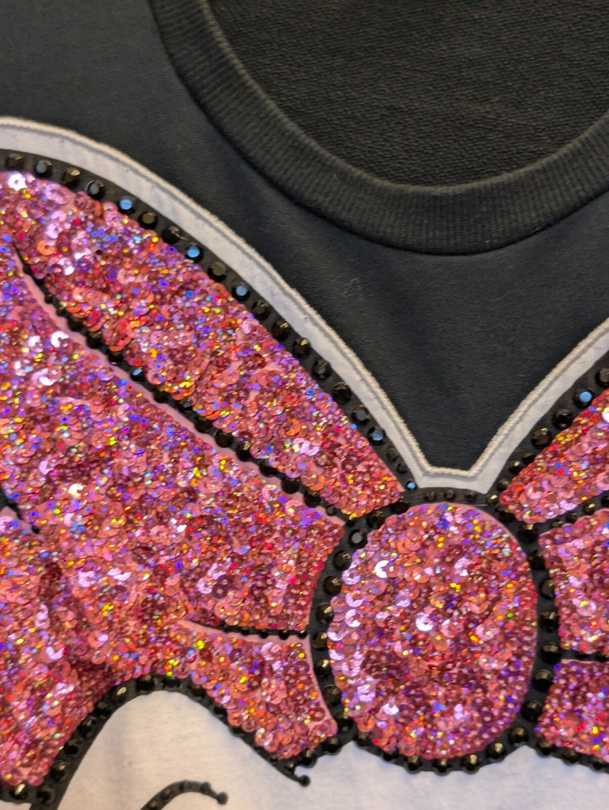 Pinko x Disney Daisy Duck Sweatshirt diamante sequin top size xs