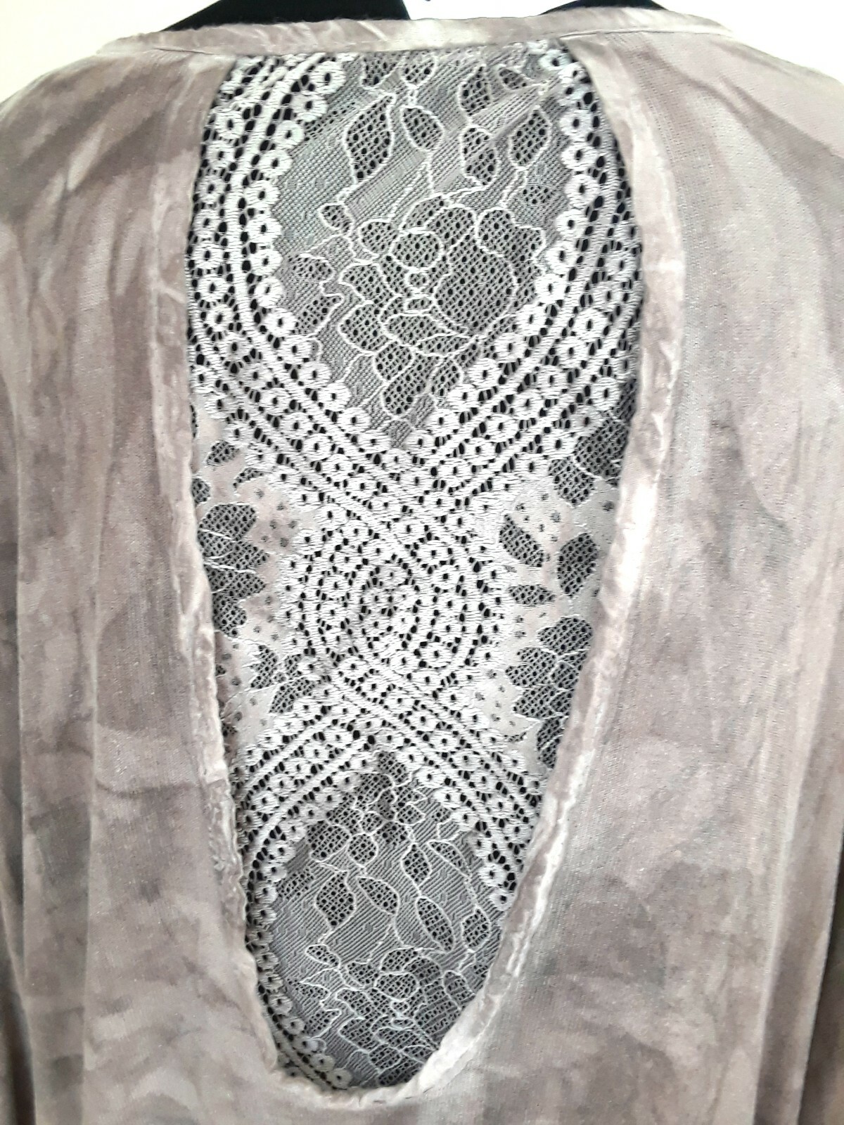 Alida Mod Paris Silk Blouse NWT 94$ Lace Back Size 18-20 Est. #254