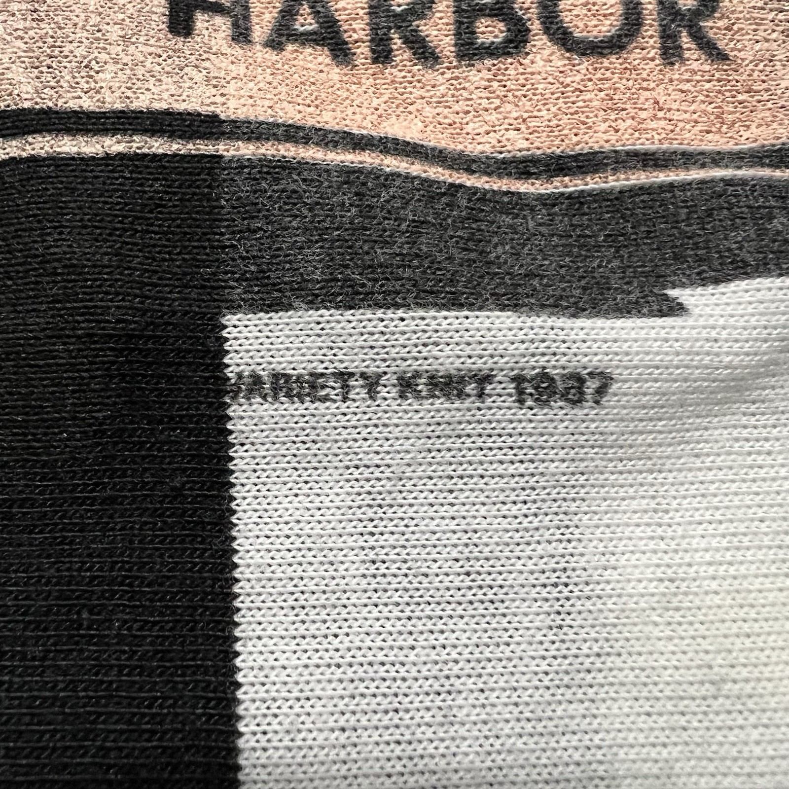 Vintage 80s Variety Knits Womens Crop Top Shirt Sz M Liberty Men Shanghai Harbor
