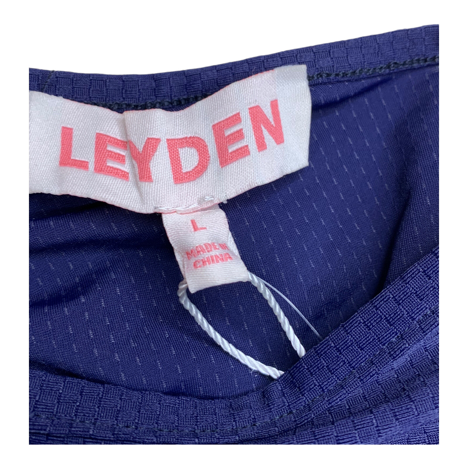 Leyden NWT L Junior Blue Ruched Tunic Sleeveless Short $59 #1588D