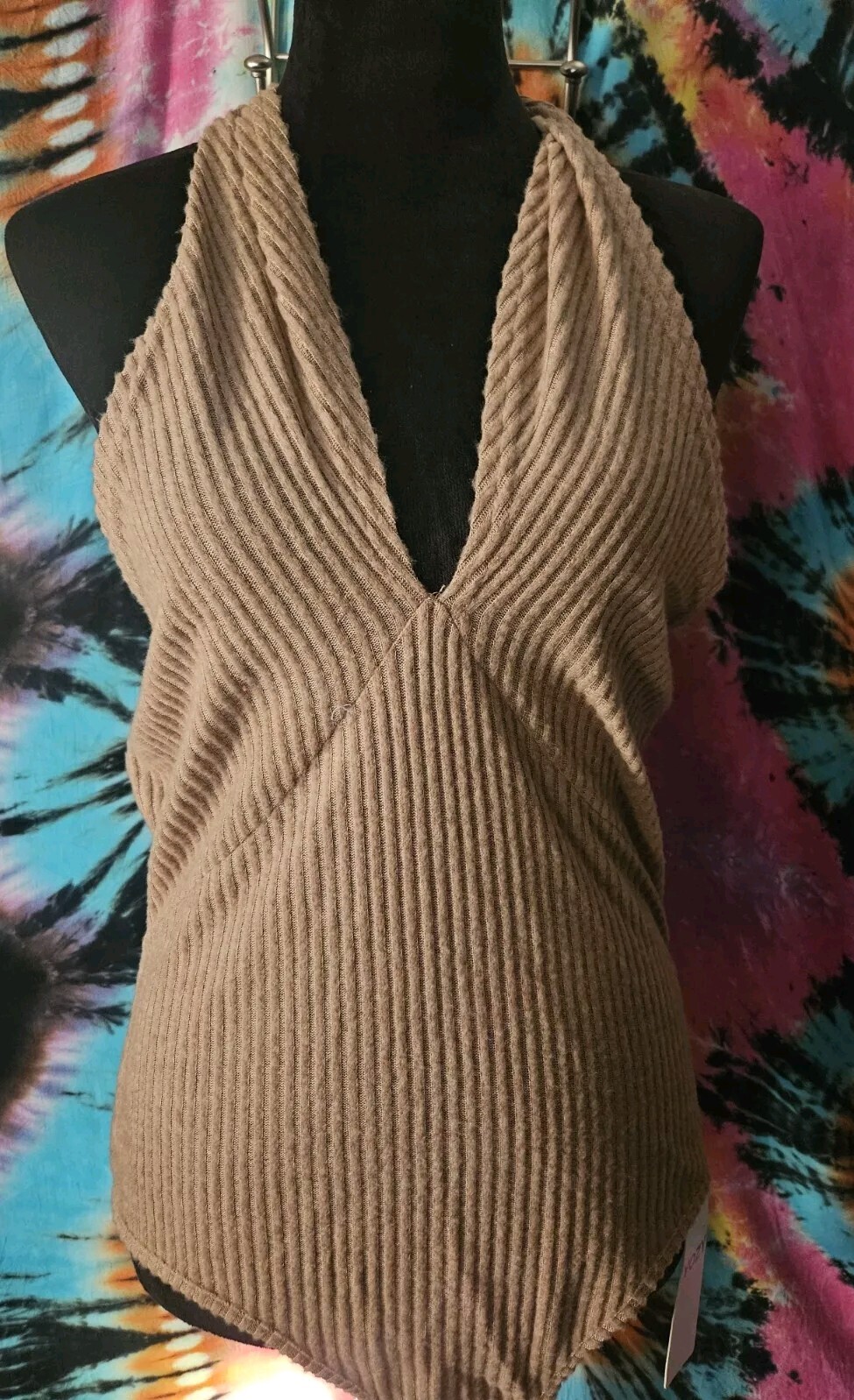 NWT YOZY Ribbed Bodysuit Composition Top Beige Size XL (Runs Small)