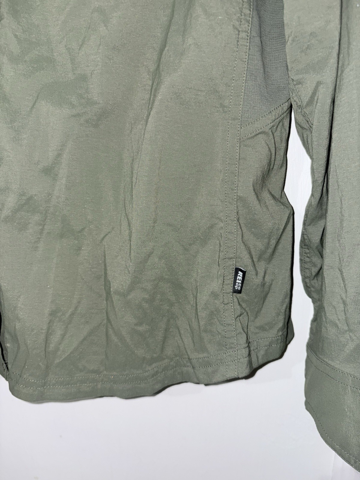 REI Co-Op Sahara Long Sleeve Button Up Sun Shirt Hiking Green- Women’s Medium