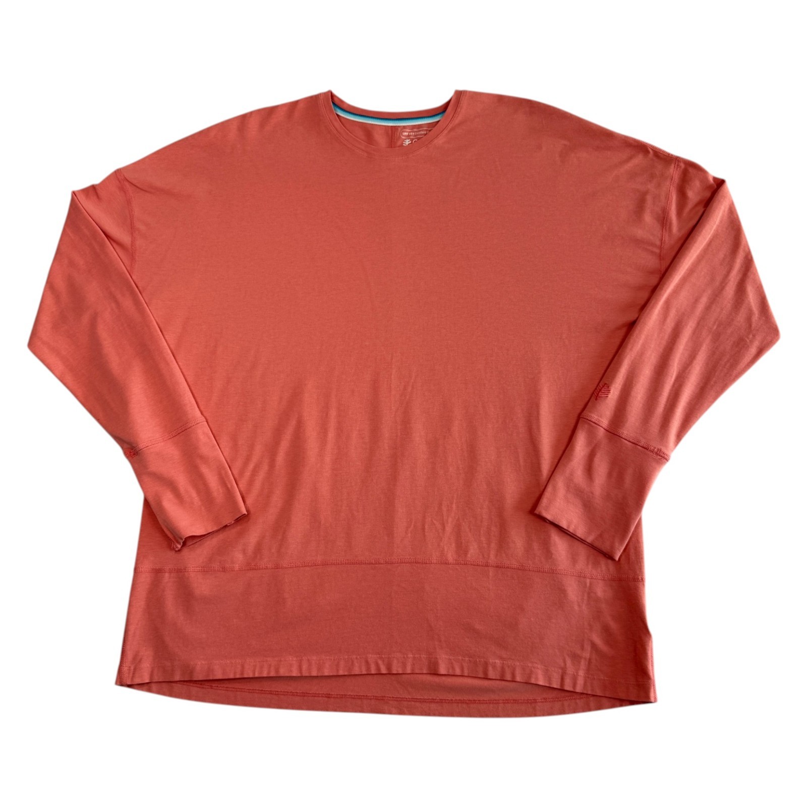 Coolibar Womens Lumaleo Relaxed T-Shirt Sz L UPF 50+ Sun Protection Outdoors