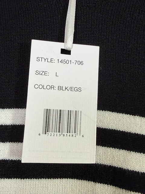 Vila Milano Colorblock Stripe Knit Top Women’s Size L Dolman Sleeve NWT