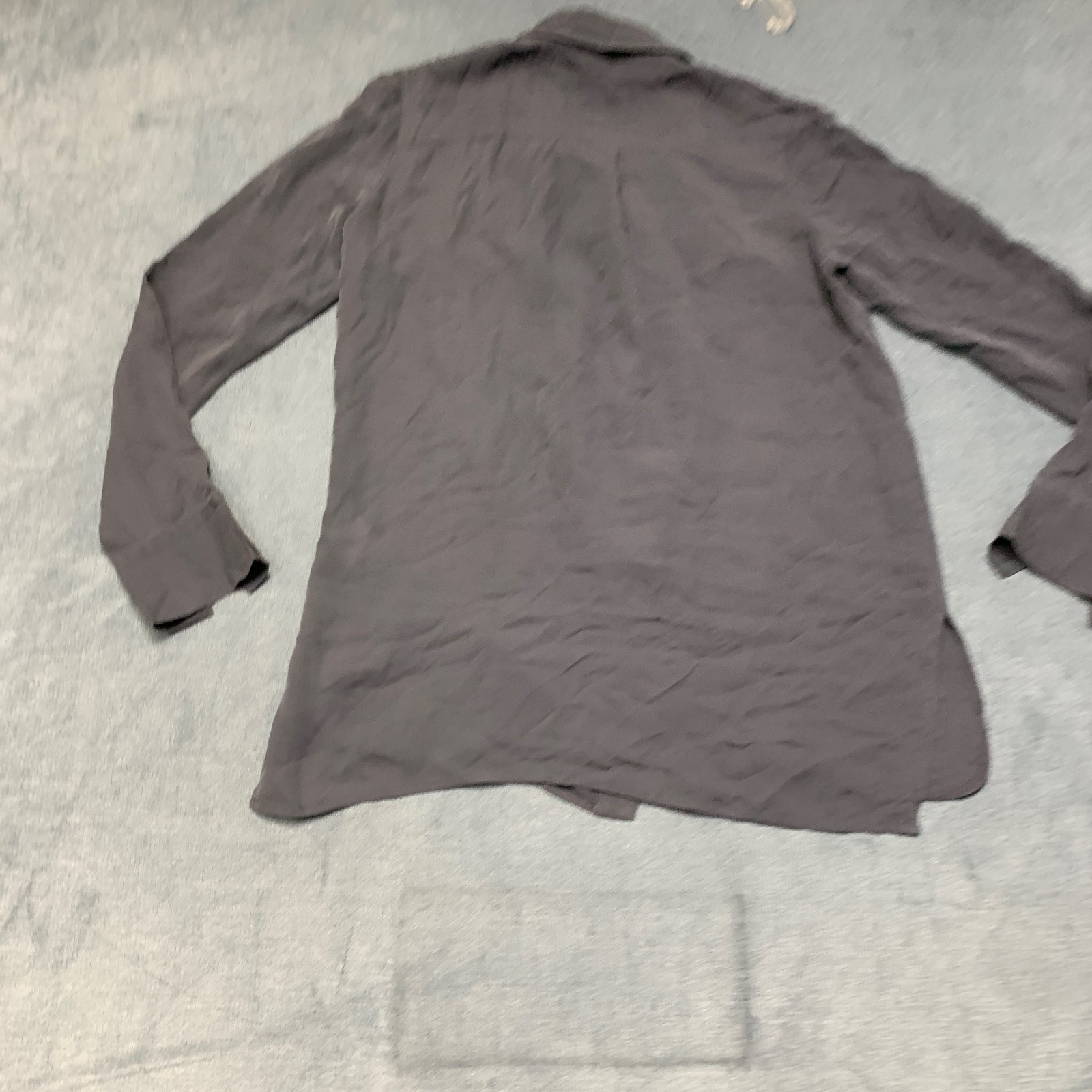 Vince Shirt Womens 4 Gray Casual Long Sleeve Collared Classic Button Front