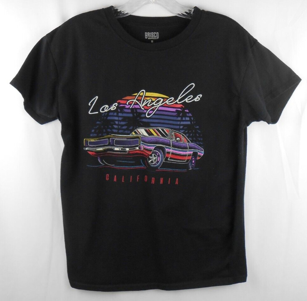 Brisco Brands Los Angeles Classic Auto Theme Womens Size M Black T-Shirt