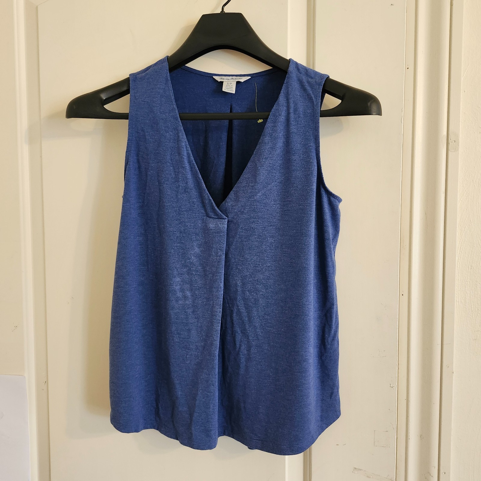 TOMMY BAHAMA Kauai Box Pleat Tank Top Navy Size s/p
