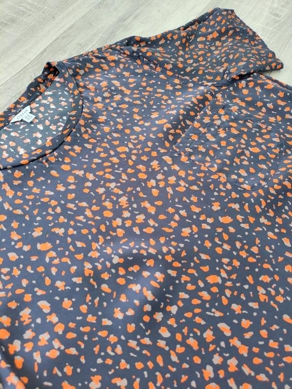 Women Jigsaw Shirt Orange Silk 42