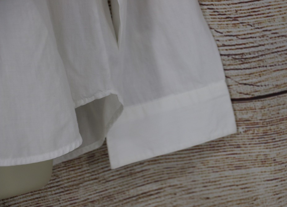 VINTAGE Womens Size 18 Button Up Long Sleeve Pleated Shirt White Embroidered