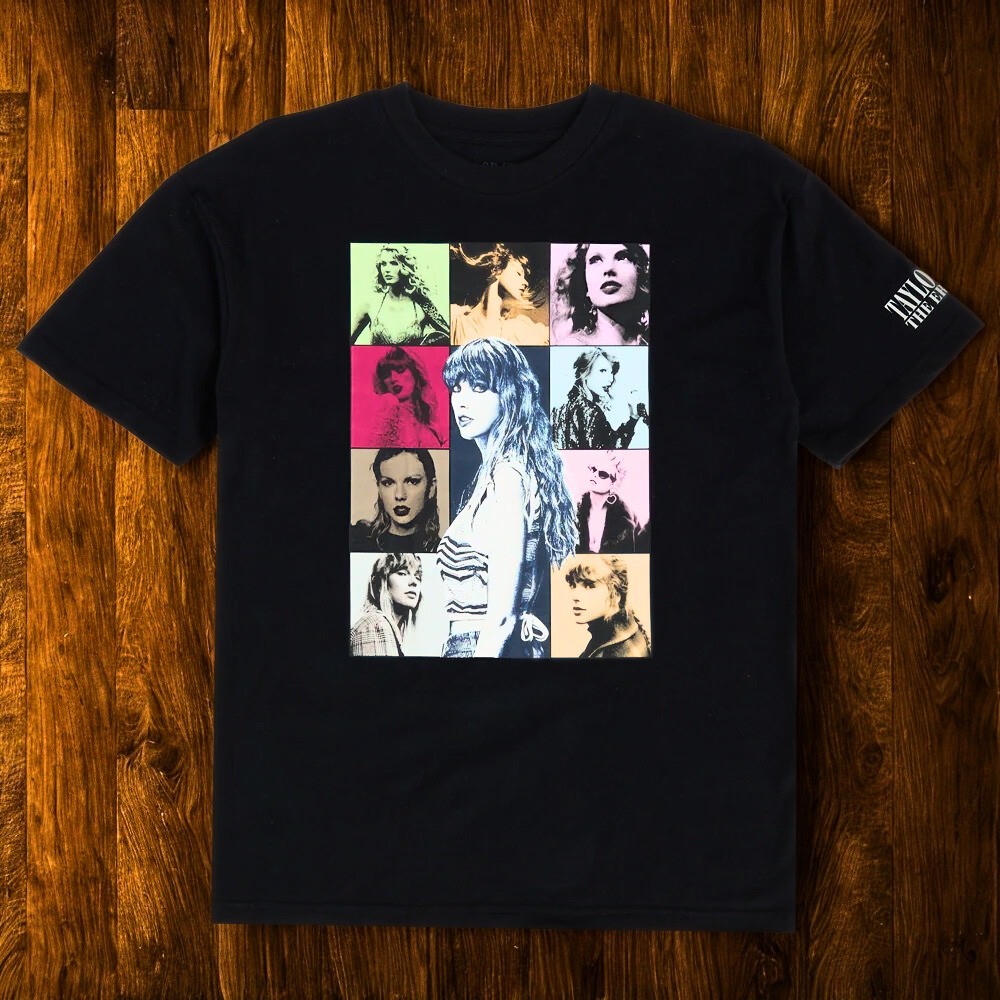 Taylor Swift The Eras Tour T-Shirt Black Sz. L Official Tour Merch EUC