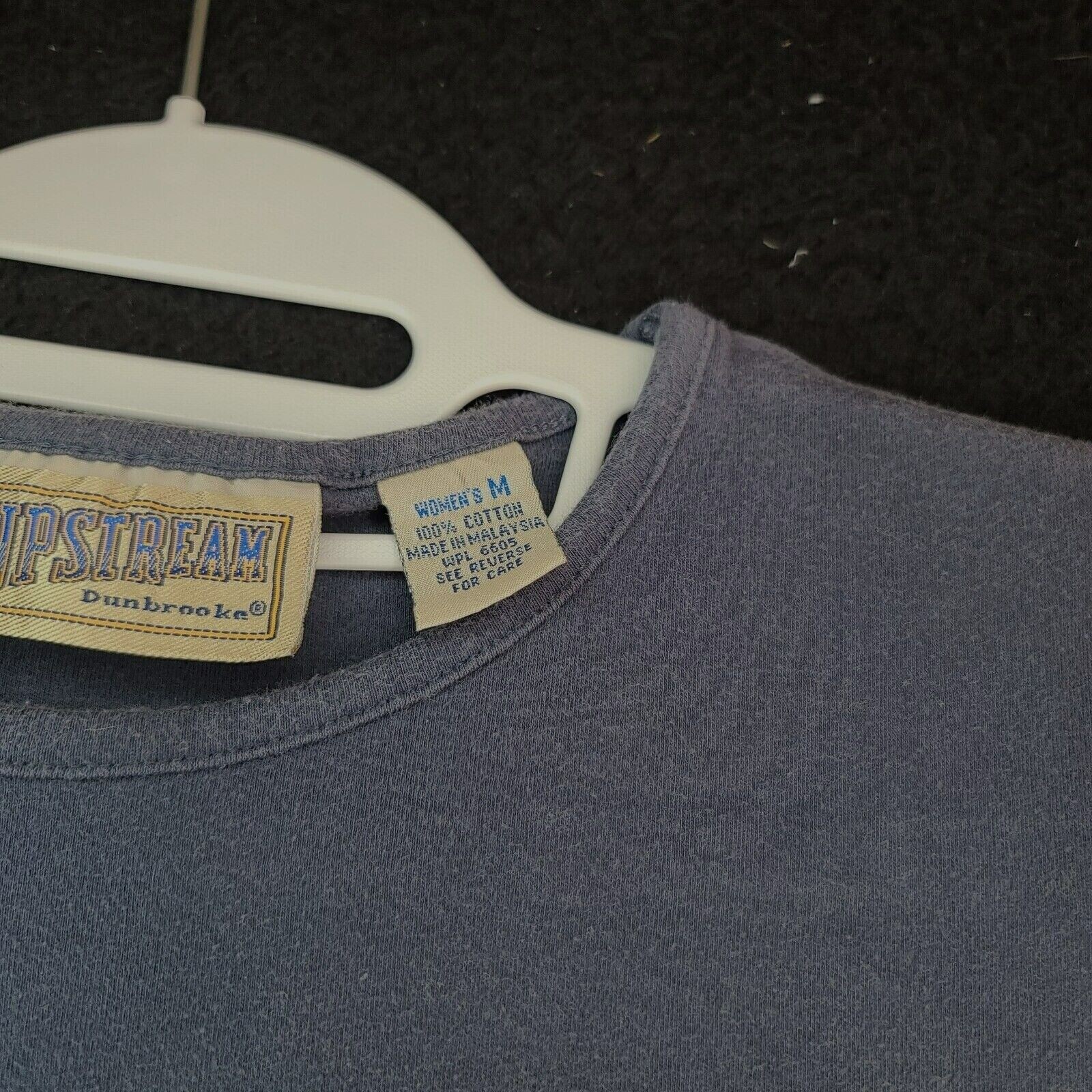 Upstream Dunbrooke Womens T-Shirt Blue Size Medium 100% Cotton Pullover