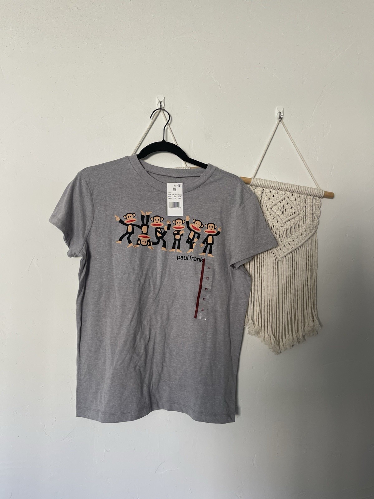 Paul Frank Gray Short Sleeve Tee NWT Sz XS