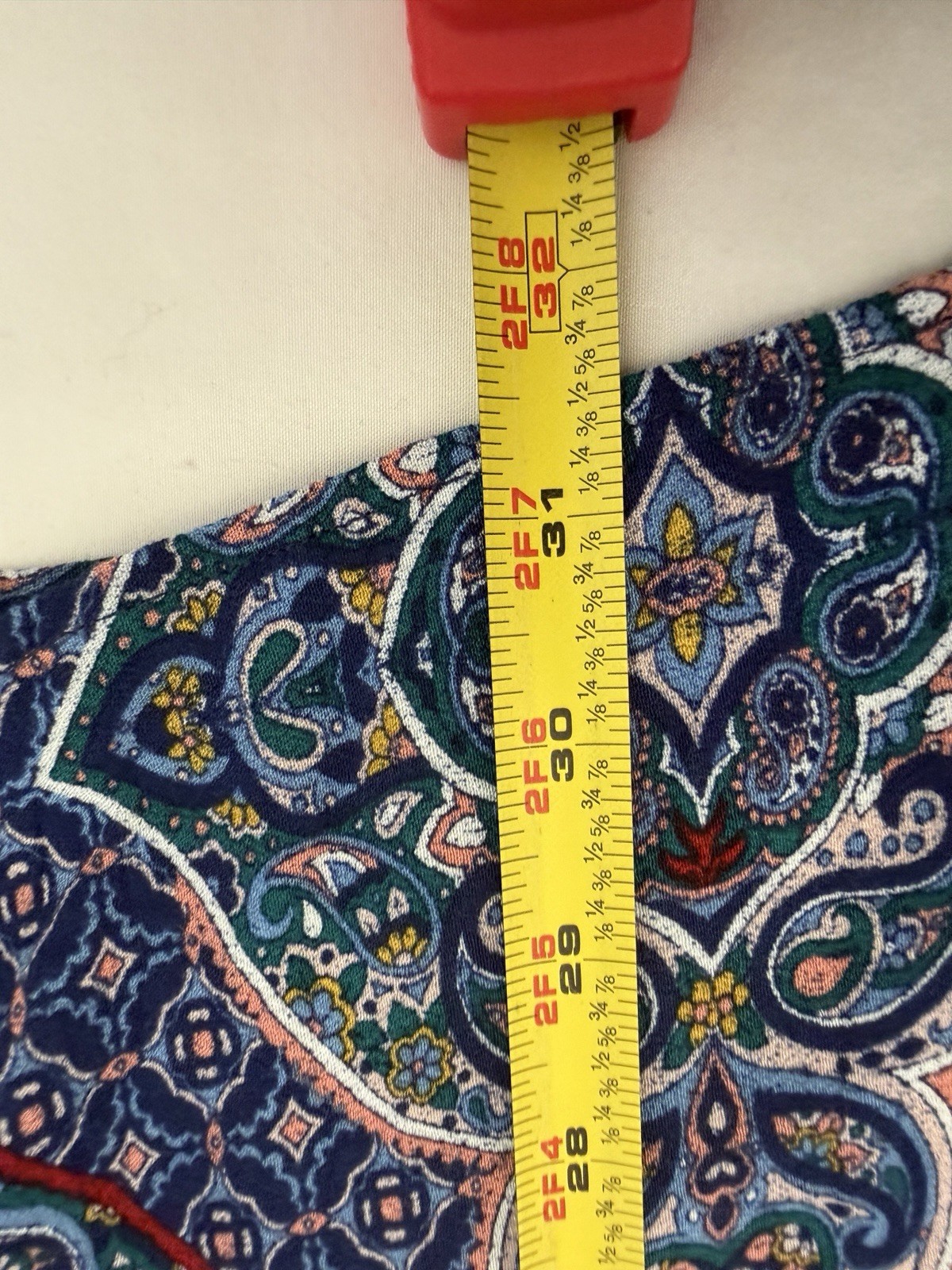 ARTESIA Women’s L /XL Blue Paisley Kimono Cardigan Open Front Boho Rayon Ruana