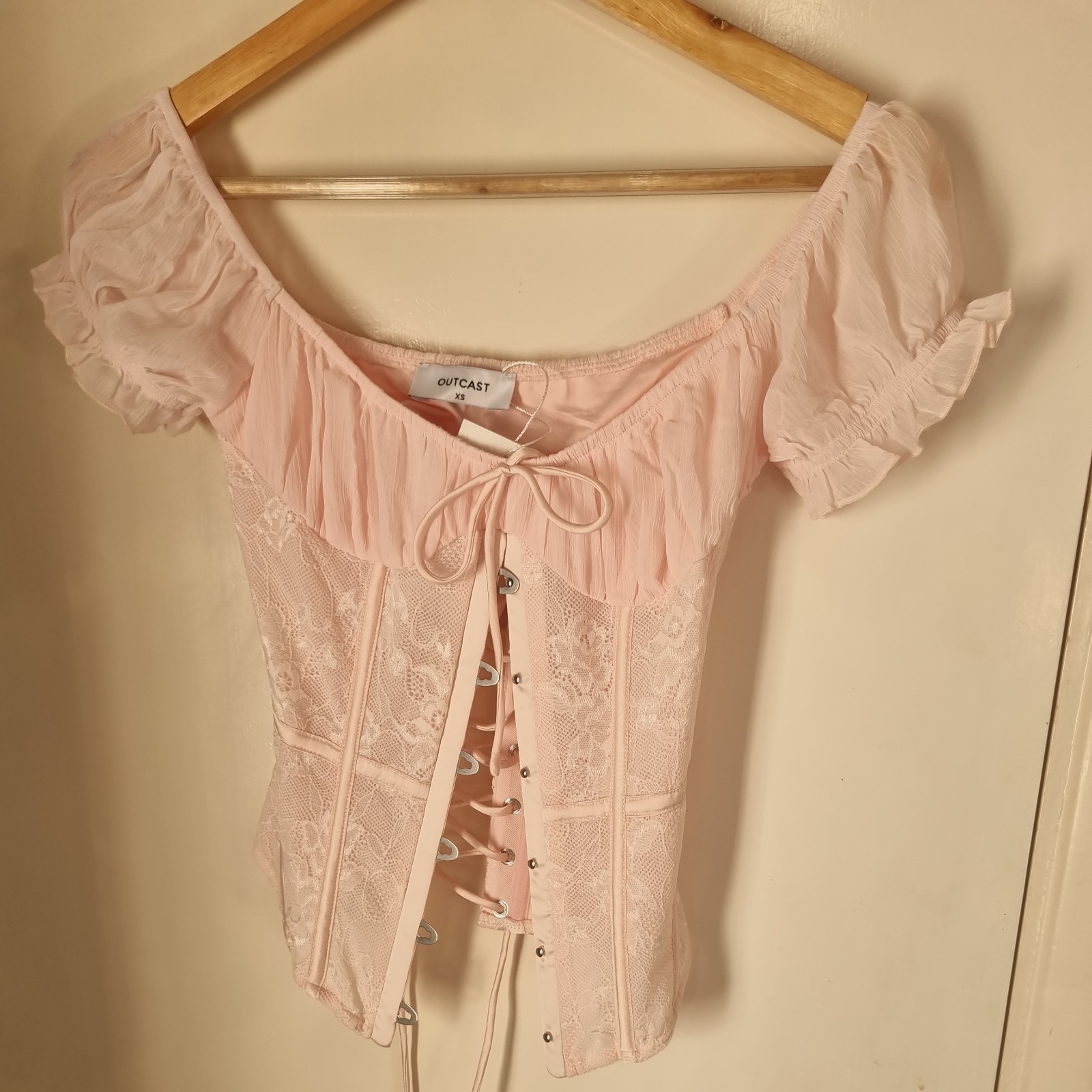 OUTCAST LUBELA CORSET TOP & MAXI SKIRT BLUSH SIZE XS NEW WITH TAGS ON