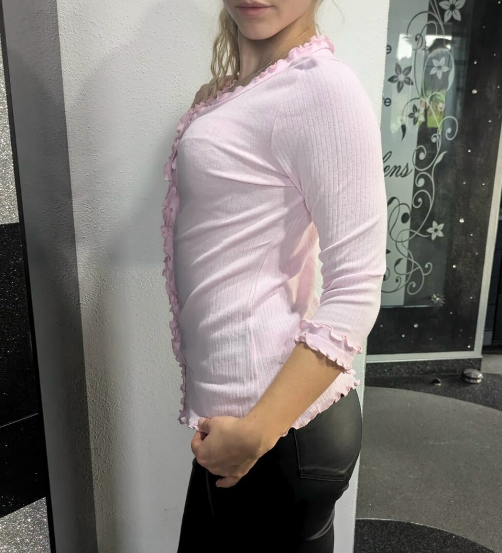 Sexy Miss Women’s Shirt Vest Cardigan Ruffles 32/34 36/38 40/42 44/46 48/50 Pink