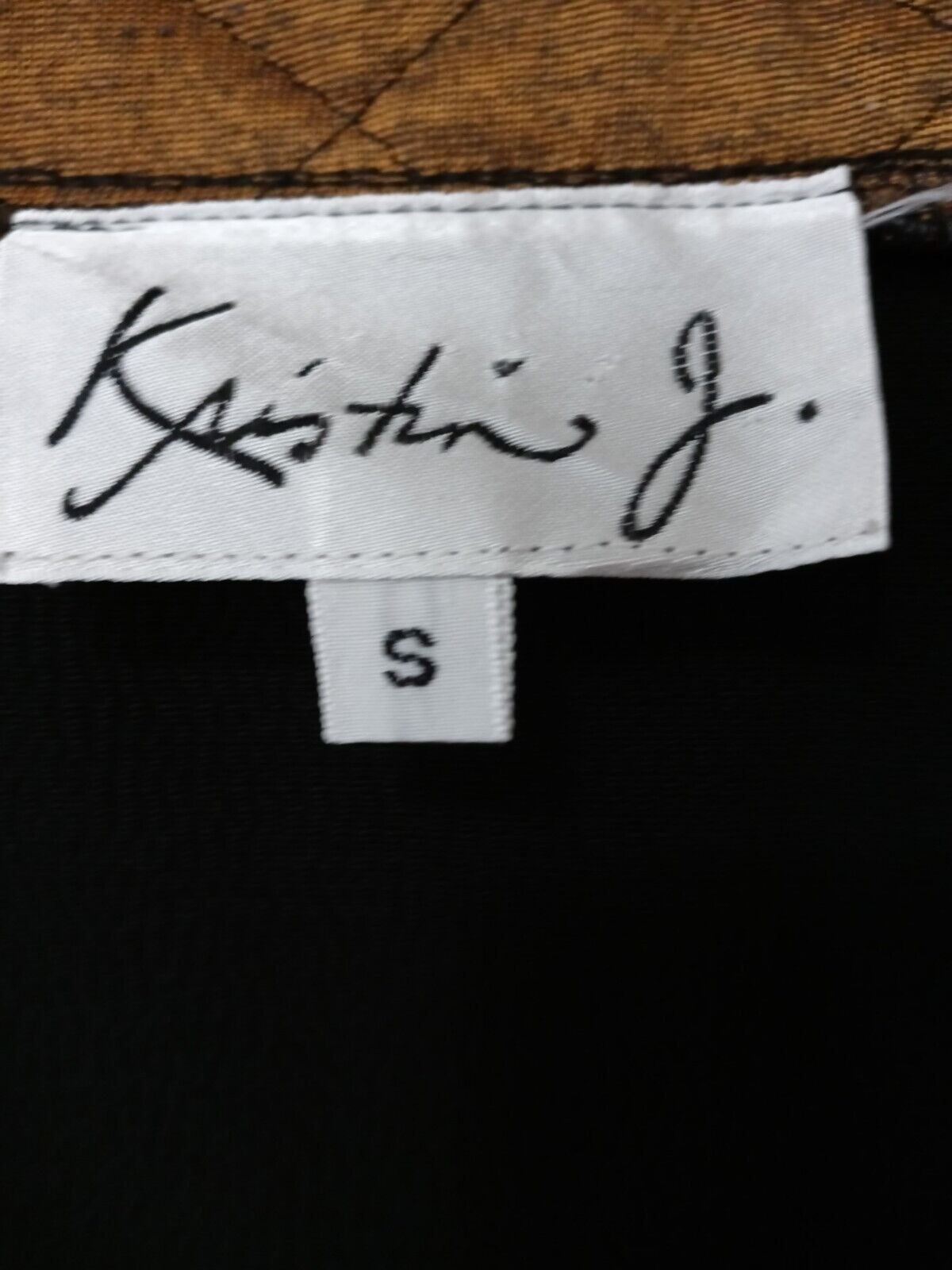 Vintage 80s Black Vest Gold Eclectic Music Kristin J Nostalgia Oversized Small