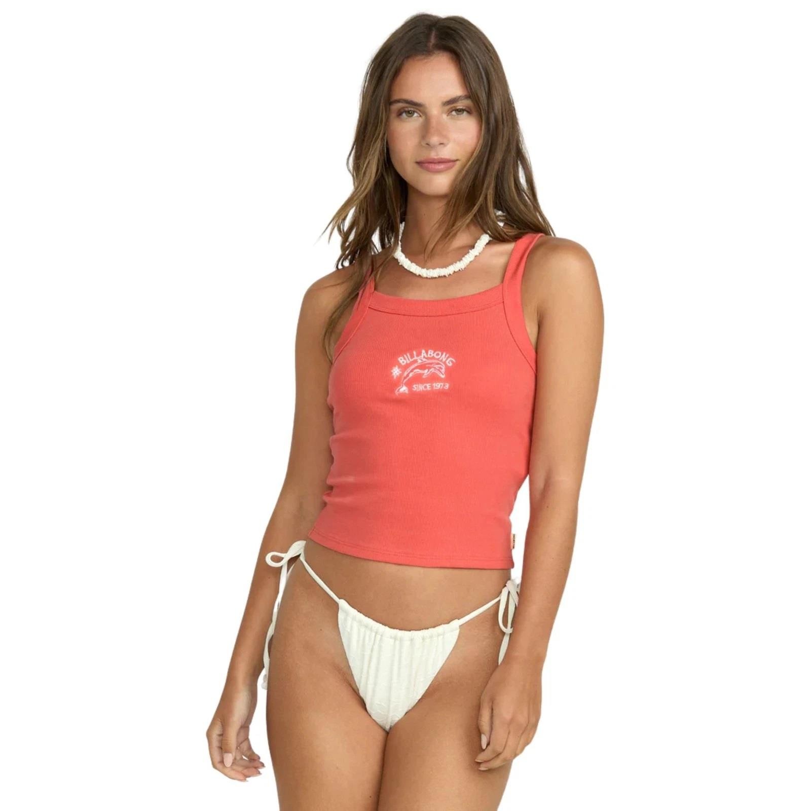 Billabong Women Day Trip Forever Knit Tank Women’s Top Hibiscus Small
