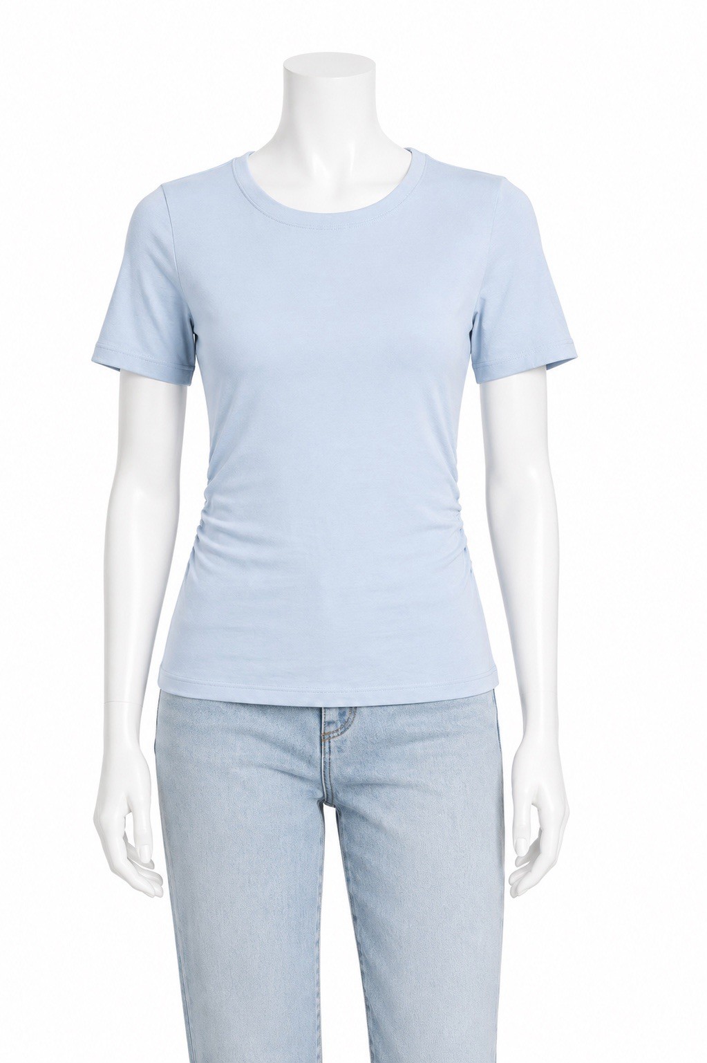 NWT Current/Elliott Light Blue Puff Sleeve Knit Top Women’s M (Cross Posted)