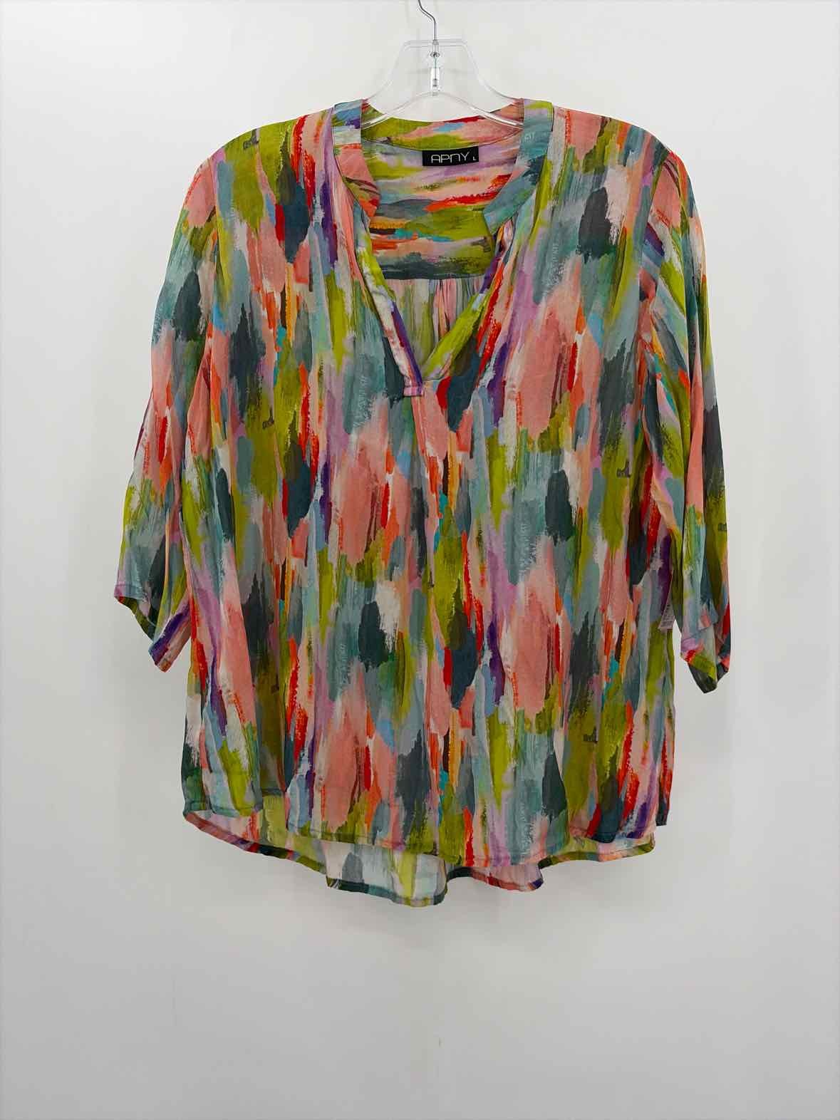 Pre-Owned APNY Pink Size Large Long Sleeve Blouse
