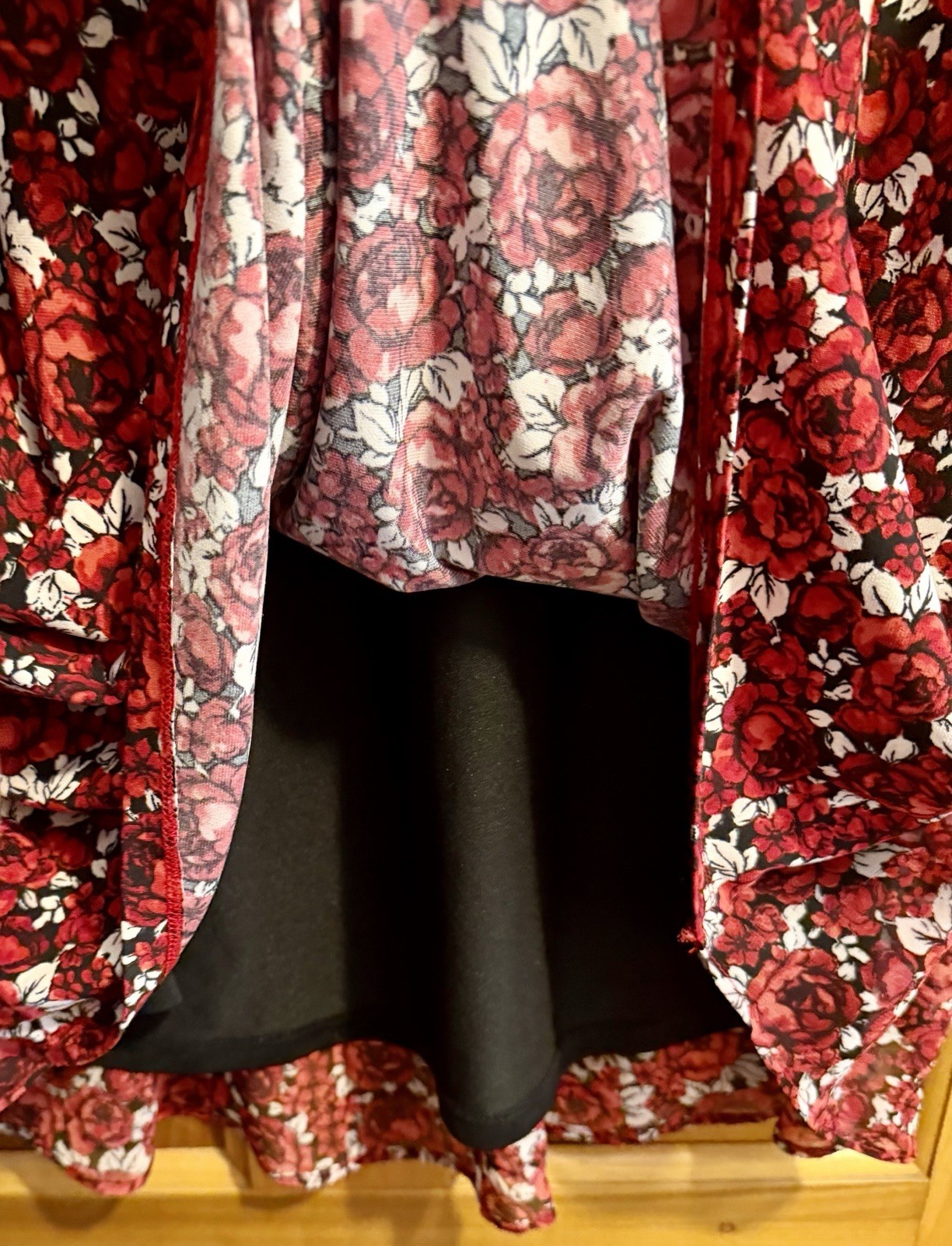 Charter Club Women’s Blouse Top Size 3X Red Floral Lined 3/4 Sleeve