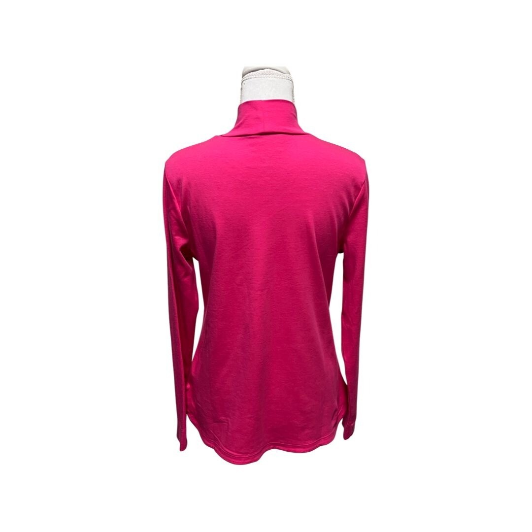Isaac Mizrahi Live! Essentials Mock Neck Top with Dolphin Hem Size XS (A556539)