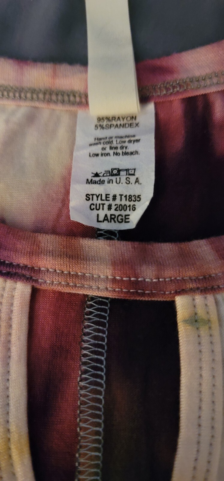 Crepas Women’s Tie Dye Sleeveless tonic tankSize L