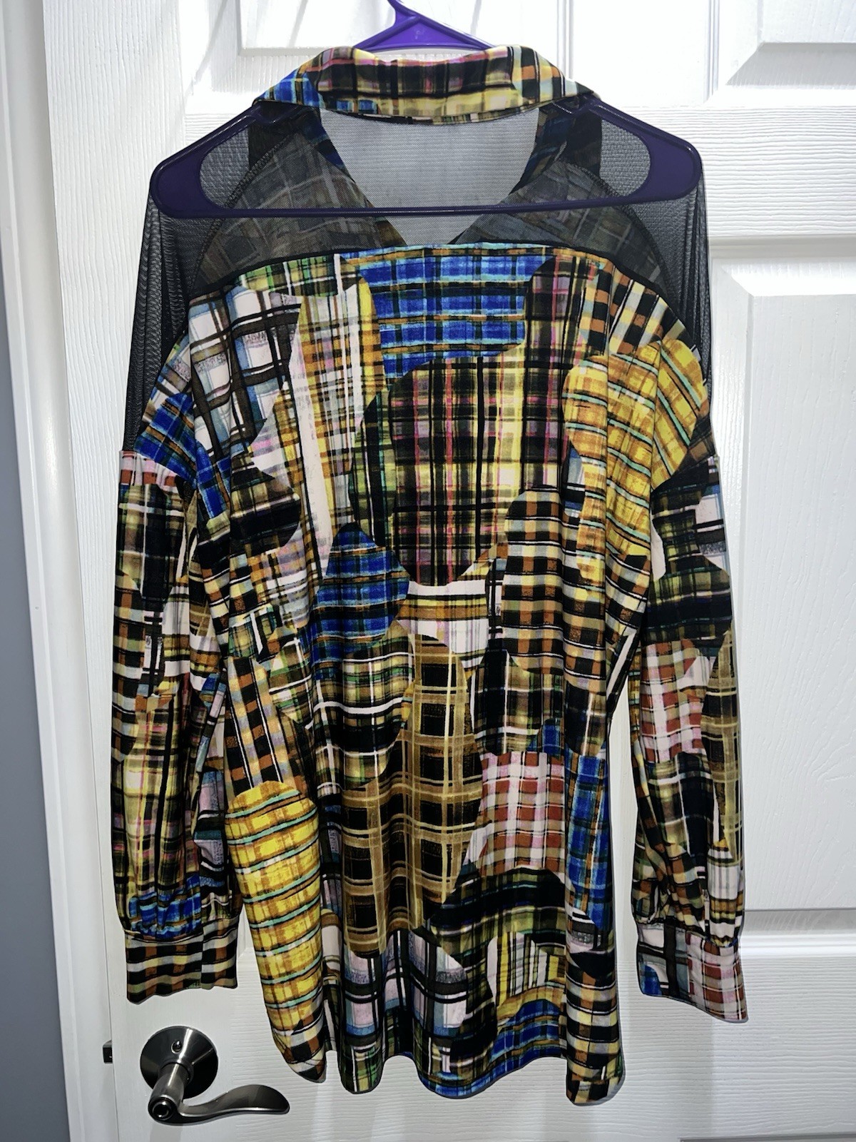 LOT OF 3 Attitudes by Renee Como Jersey Mesh Shoulder Printed Shirts Small