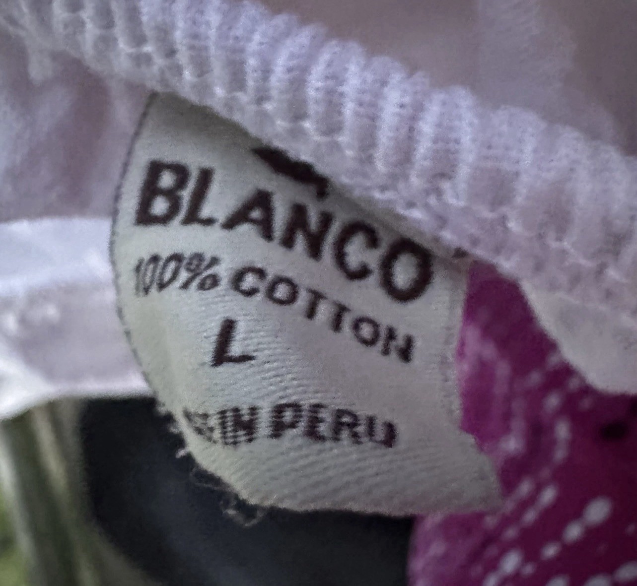 Blanco 100% Cotton White Smocked Peasant Crop Top Puff Sleeve Boho Women’s L
