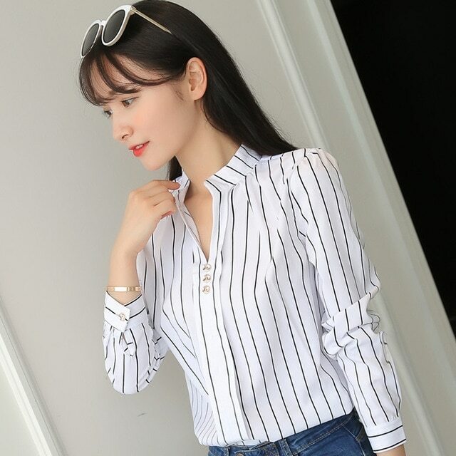 Blusas de Mujer Camisas Moda Blusa Elegante Manga Larga Nueva Camisa Tops Casual
