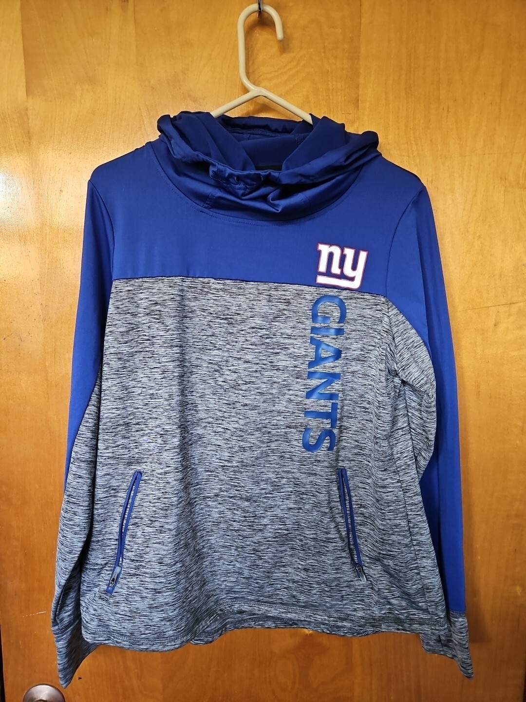 Women’s NFL Team GIII Apparel New York Giants Grey Blue Hoodie Size XL