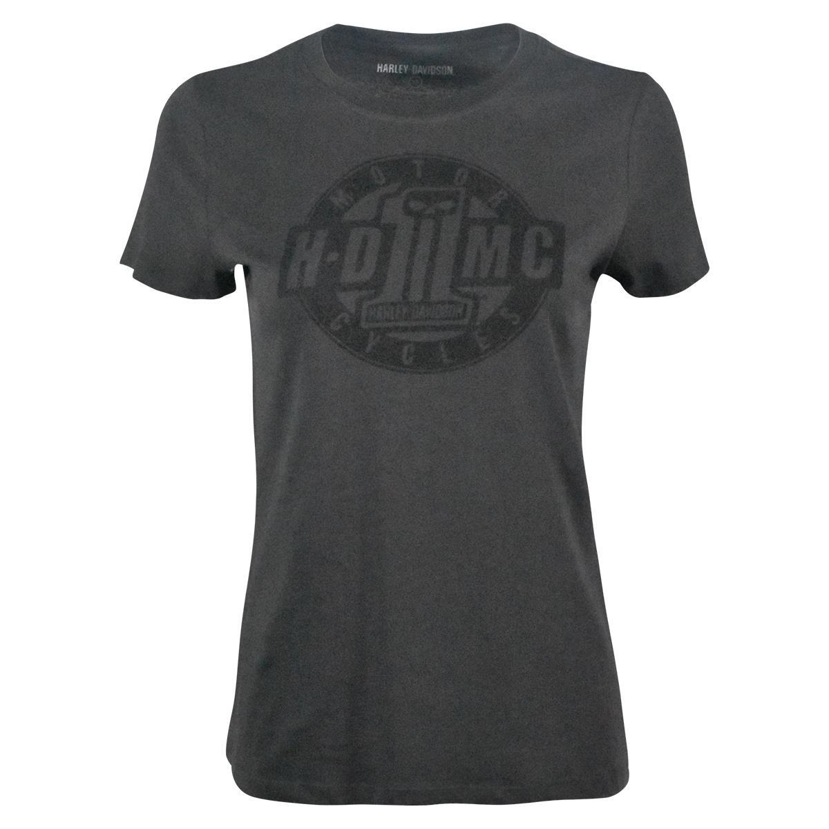 Harley-Davidson Women’s T-Shirt Charcoal HDMC #1 Short Sleeve (S01)