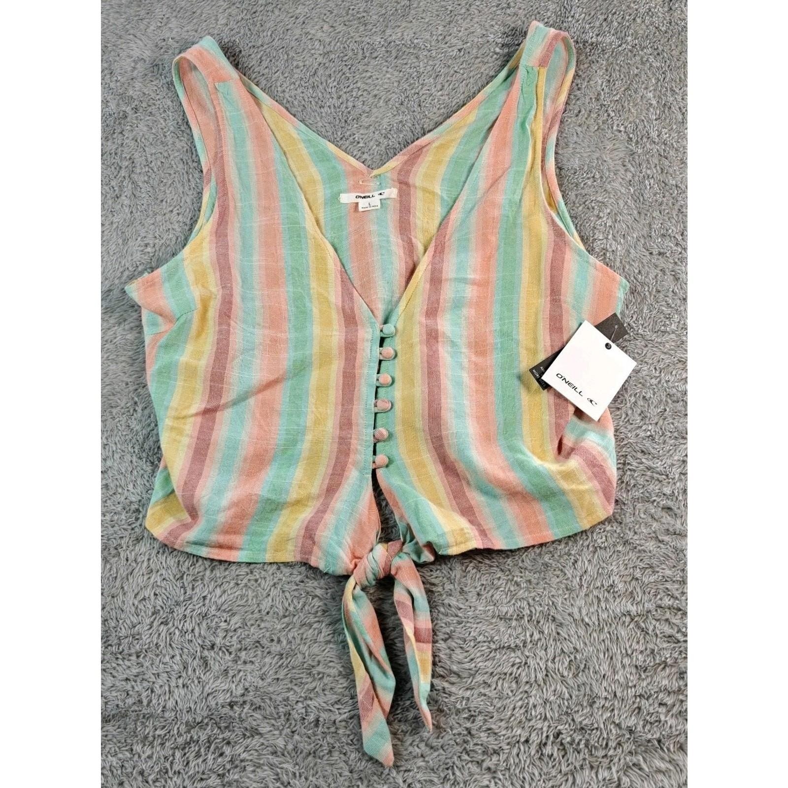 O’Neill Women’s Zera Stripe Top Size Large / Multi Colored