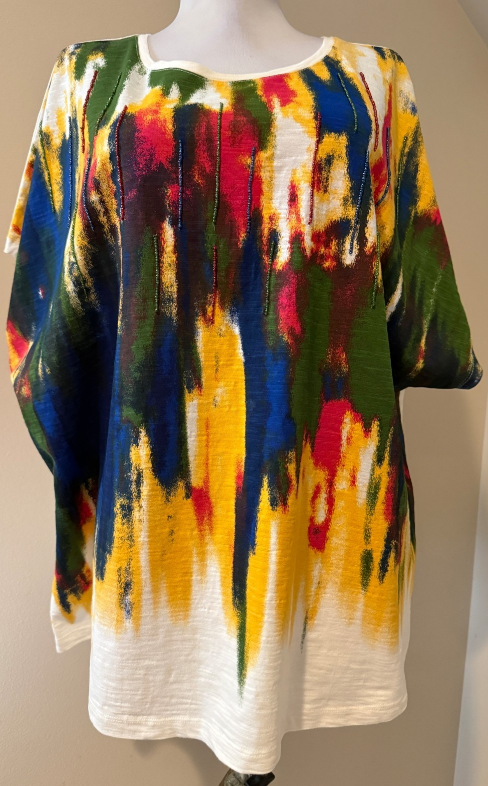 INVESTMENTS Woman Womens Multicolored 100% Cotton Shirt Top NWT $74 – Sz 1X
