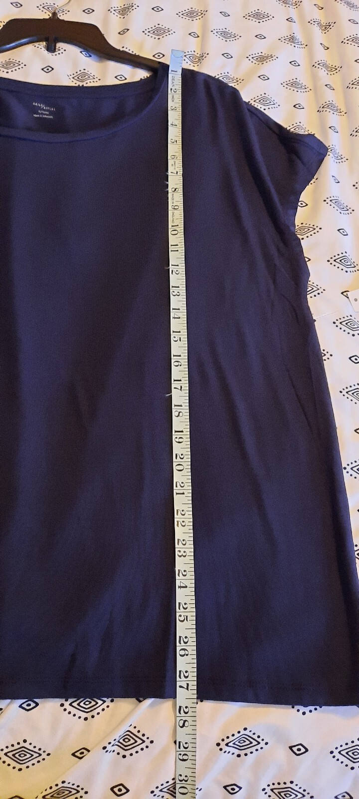 Daily Ritual Womans Short Sleeve T-Shirt Size XL Dark Blue Basic Stretch NWT