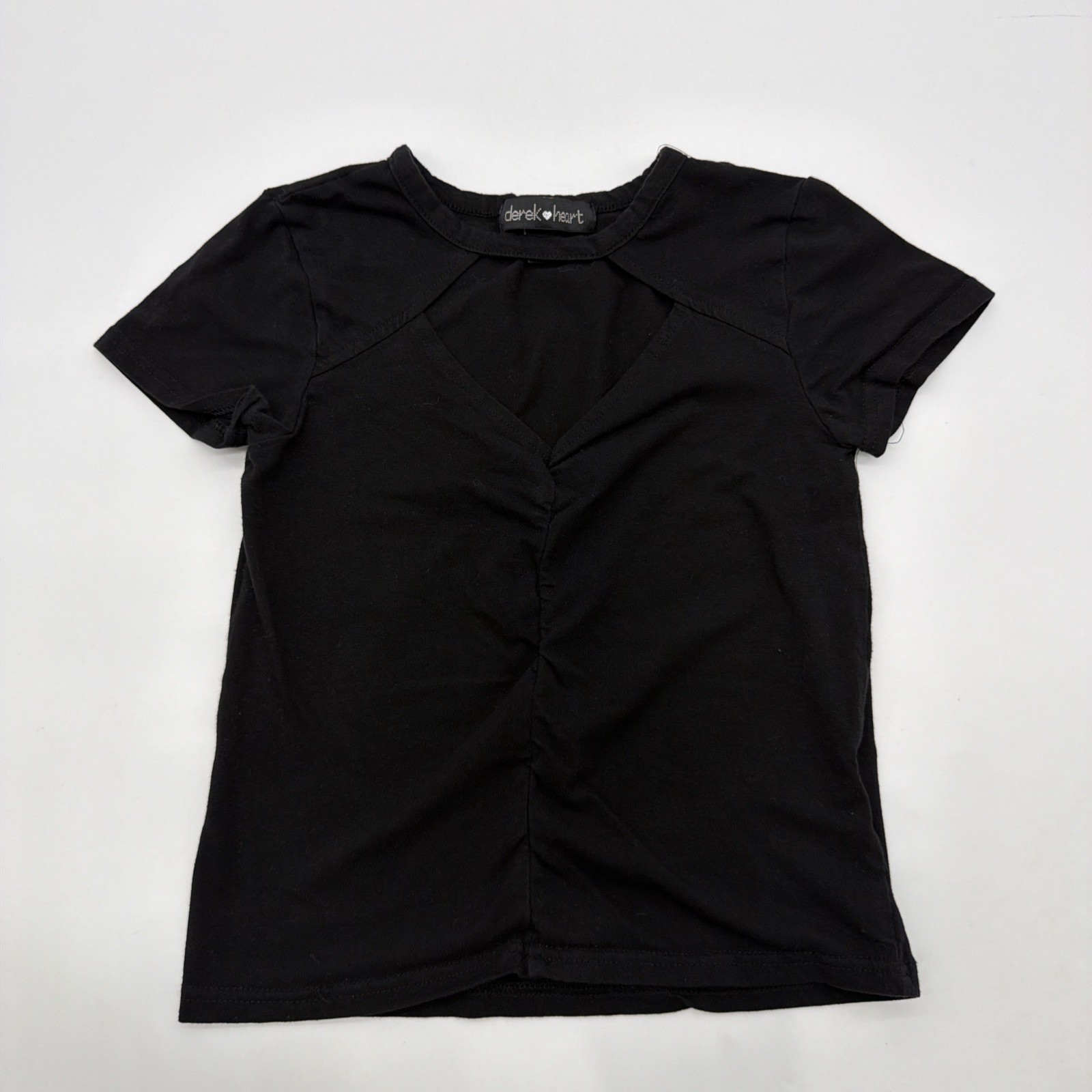 Derek Heart T-shirt Women S Black Solid .#48234