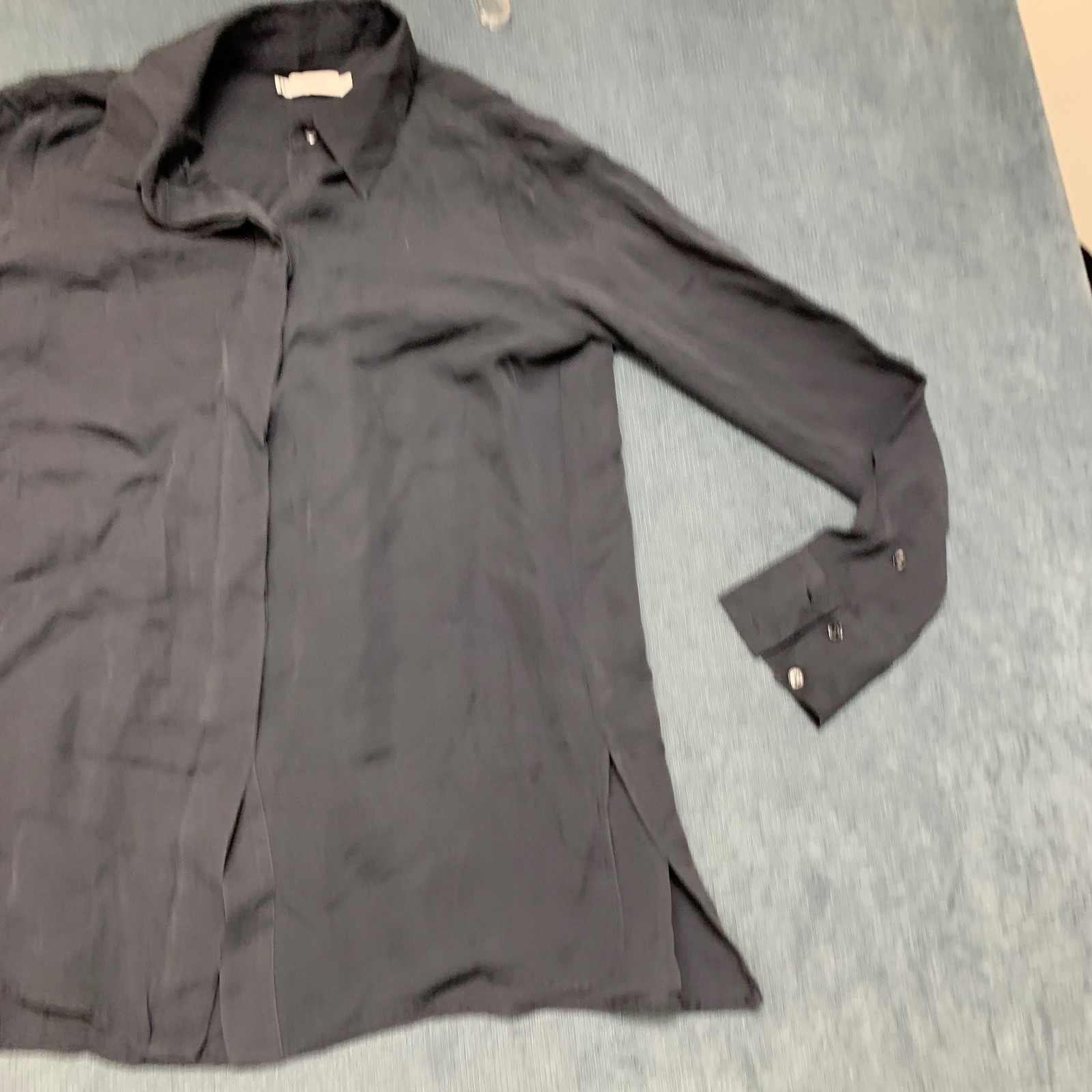 Vince Shirt Womens 4 Gray Casual Long Sleeve Collared Classic Button Front