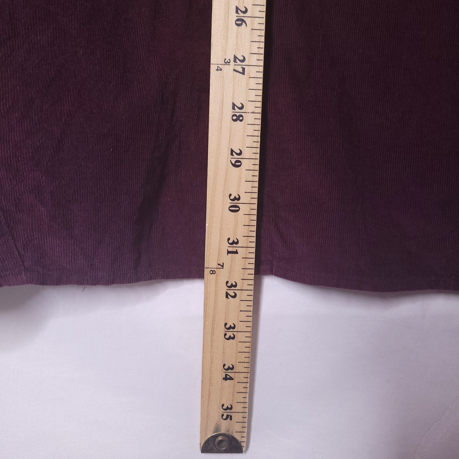 J Jill Corduroy Tunic Medium Purple Long Sleeve Button Up