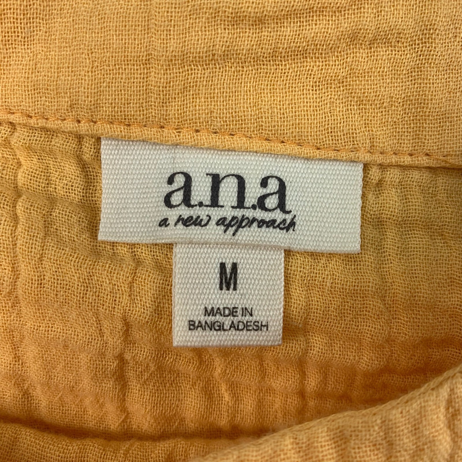 A New Approach Blouse Womens size Medium Orange Sleeveless Casual Cotton
