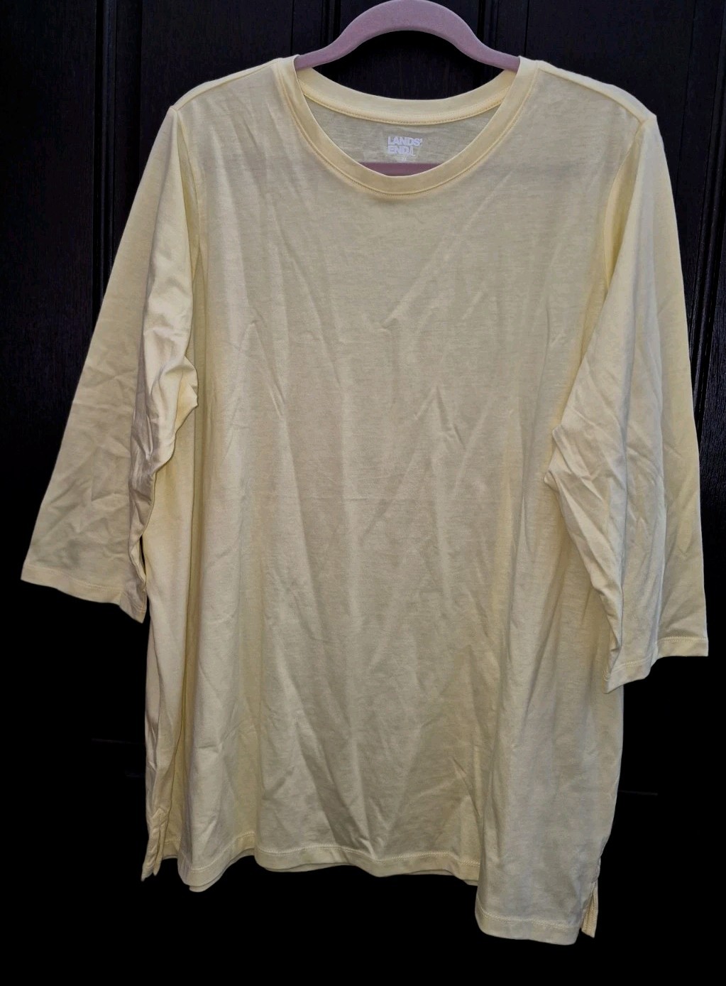 Womens Top Lands’ End 2X 20W-22W Sunshine Yellow