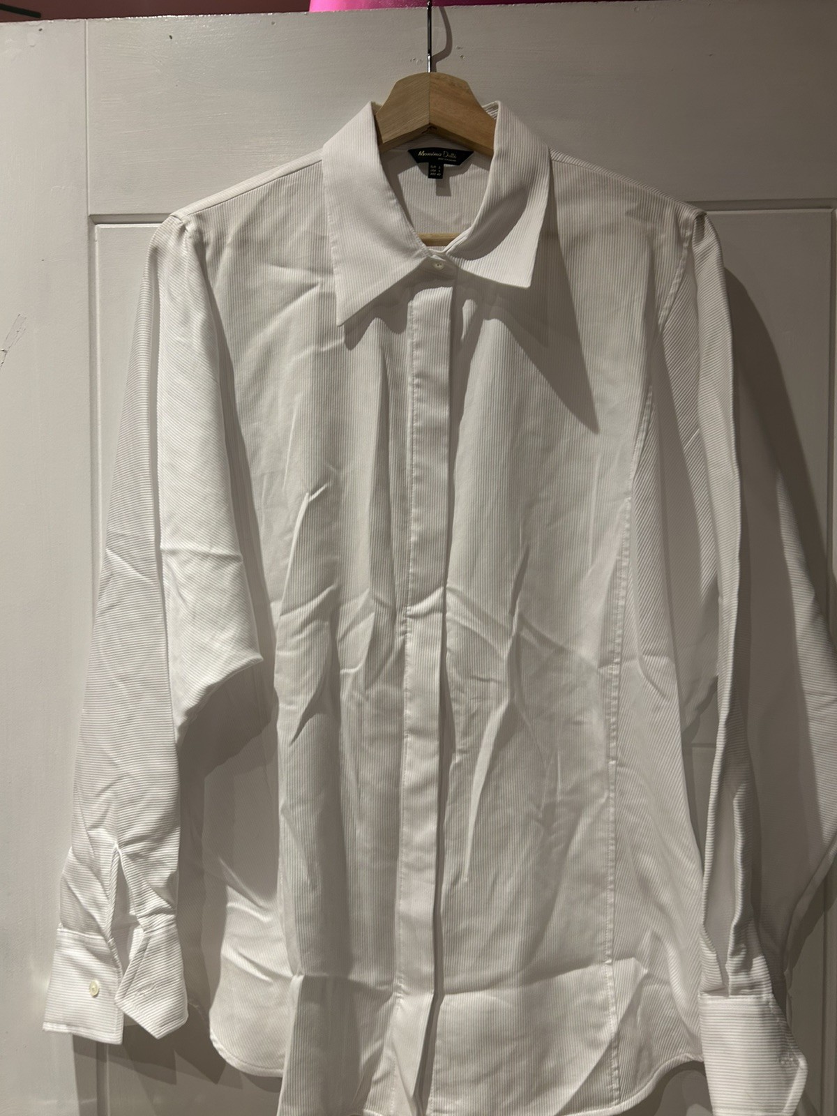 MASSIMO DUTTI Womens Shirt EU 40 size large White